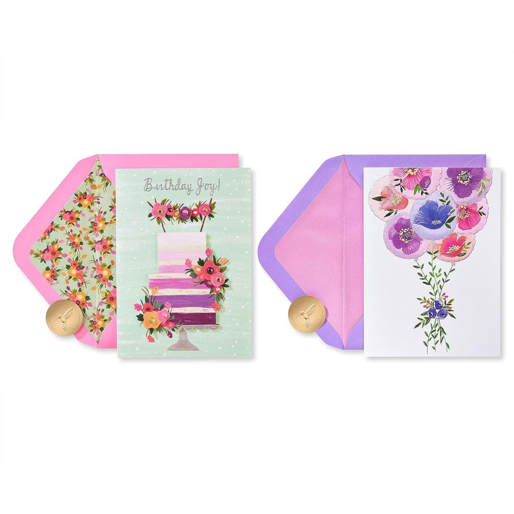imagePapyrus Birthday Cards  Designed by Bella Pilar Cake and Candles 2CountOmbre Cake and Balloons