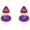 imagePapyrus Rhodolite Garnet and Amethyst Yellow Gold Earrings