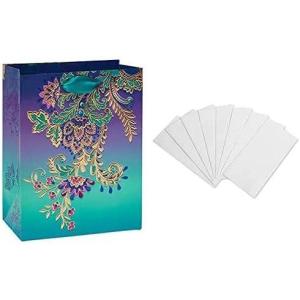 Papyrus 9″ Medium Gift Bag with White Tissue Paper, Jacobean Floral (1 Bag, 8-Sheets)(Jacobean Floral)