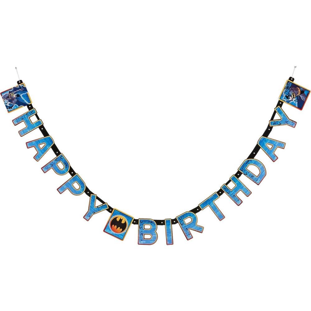 imageAmerican Greetings Batman Party Supplies Paper Birthday Party Banner 1Count