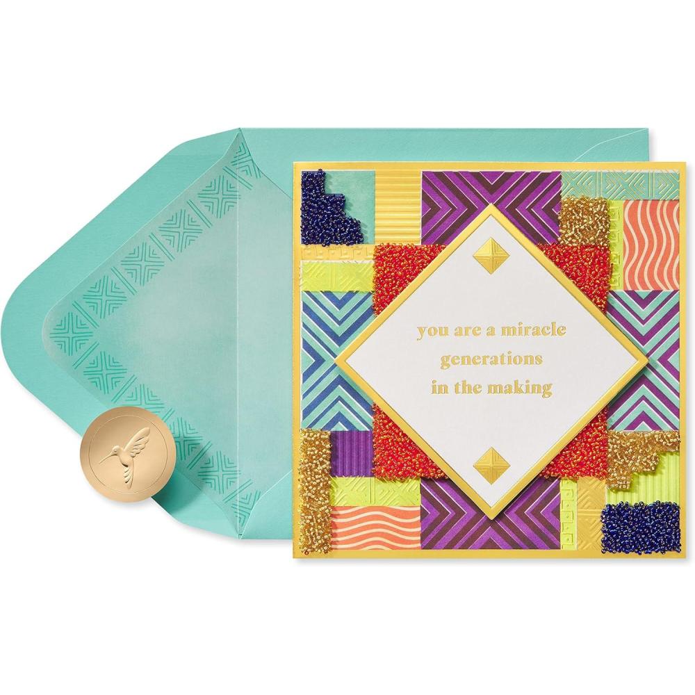 imagePapyrus Birthday Card  Designed by House of Turnowsky Lifes Every HappinessGenerations in the Making  Beaded Patterning