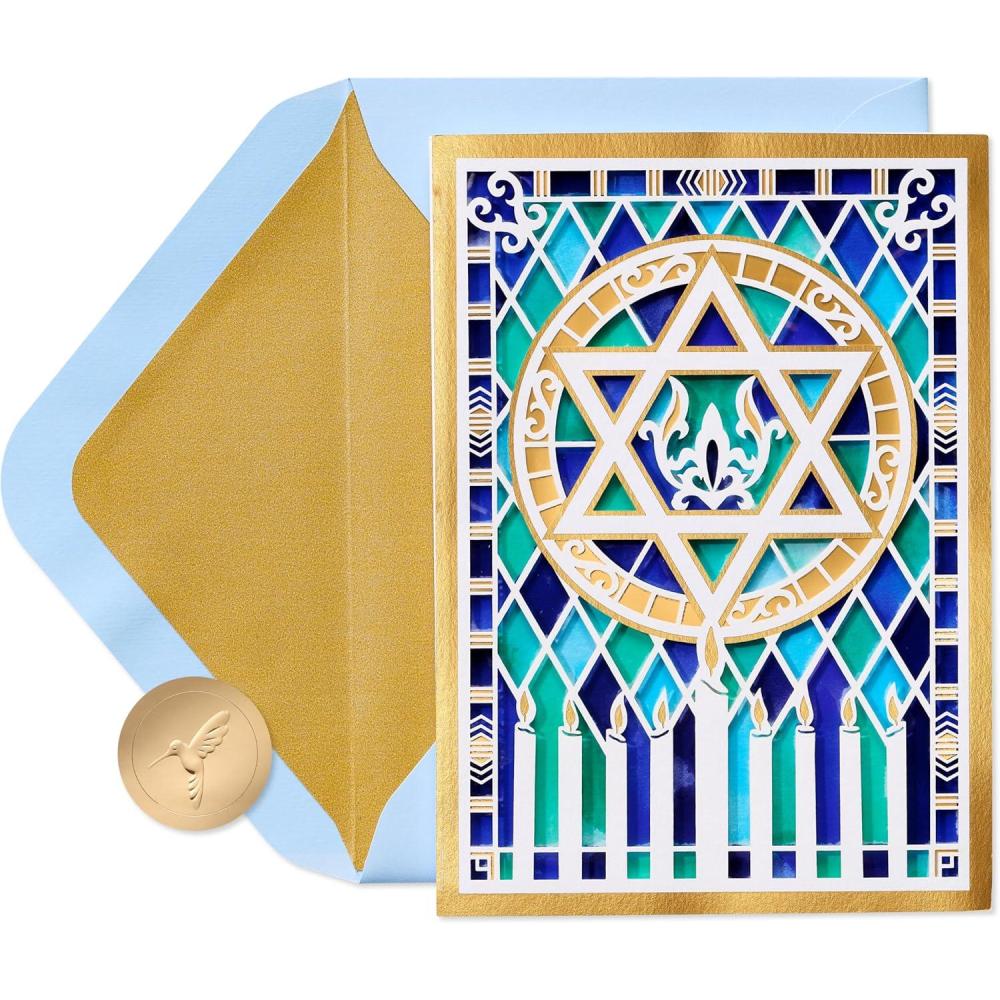 imagePapyrus Hanukkah Card Fill Your Home with LoveFSC Staind Glass Star of David