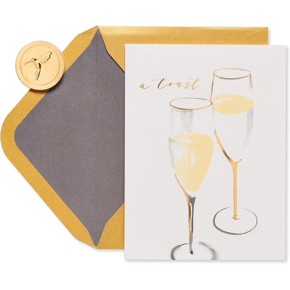 imagePapyrus Premium Wedding Quilling Card The New Mr ampamp MrsChampagne Toast