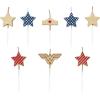 Papyrus Birthday Candles, Wonder Woman Stars Cake Topper (8-Count)(Wonder Woman Stars Cake Topper)