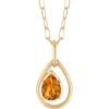 imageReeds Papyrus Citrine Yellow Gold Teardrop Pendant Necklace