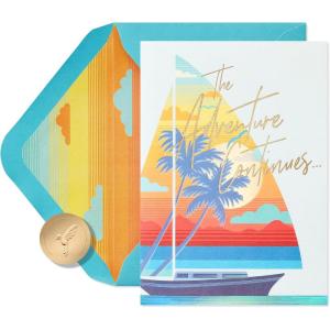 Papyrus Anniversary Card for Couple – Designed by House of Turnowsky (A Special Toast)(FSC Adventure Continues Boat)