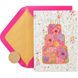 Papyrus Birthday Card for Her – Designed by House of Turnowsky (From Beginning to End)(Floral Birthday Cake)