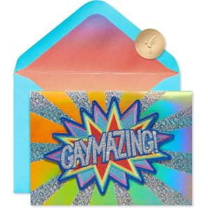 Papyrus Birthday Card for LGBTQIA+ (You Always Will Be Gaymazing)(You Always Will Be Gaymazing)