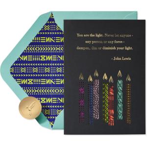 Papyrus Birthday Card with John Lewis Quote (Never Let Anyone Diminish Your Light)(Never Let Anyone Diminish Your Light)