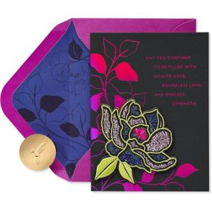 Papyrus Birthday Card with Removable Sticker Patch (Hope, Love and Strength)(Hope  Love and Strength)