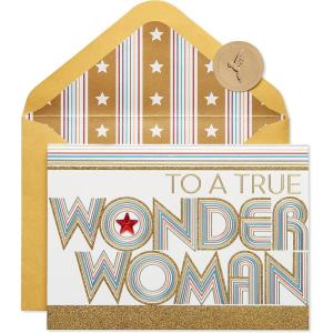 Papyrus Blank Wonder Woman Card for Her (True Wonder Woman)(Gold)