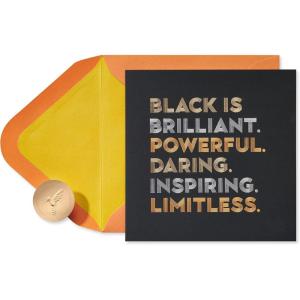Papyrus Friendship Card for Her – Illustrated by Cathy Williams (Sisterhood)(Black is Brilliant)