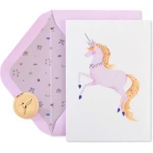 Papyrus Thank You Cards with Envelopes for Weddings, Bridal Showers, Baby Showers and All Occasions, Rainbows and Hearts (20-Count)(Sophisticated Unicorn)