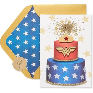 Papyrus Wonder Woman Birthday Card for Her (Amazing Birthday)(Wonder Woman Cake)