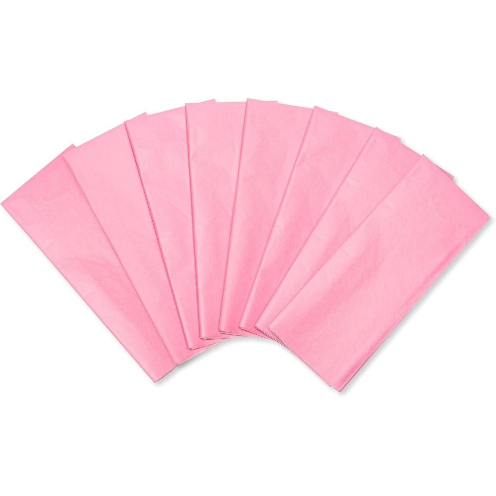 imagePapyrus 8 Sheet White Tissue Paper for Halloween Thanksgiving Christmas Gifts Decorations Crafts DIY and MoreLight Pink Tissue Paper