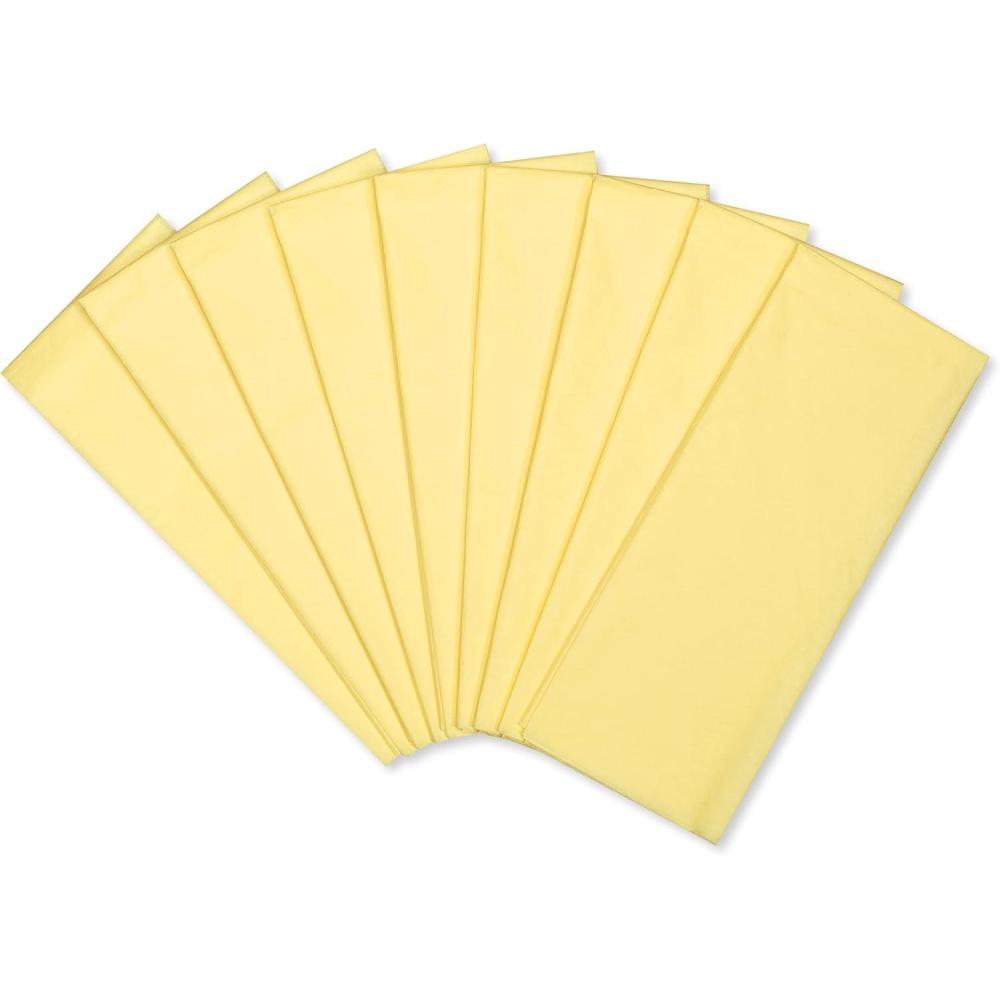 imagePapyrus 8 Sheet White Tissue Paper for Halloween Thanksgiving Christmas Gifts Decorations Crafts DIY and MoreYellow Tissue Paper