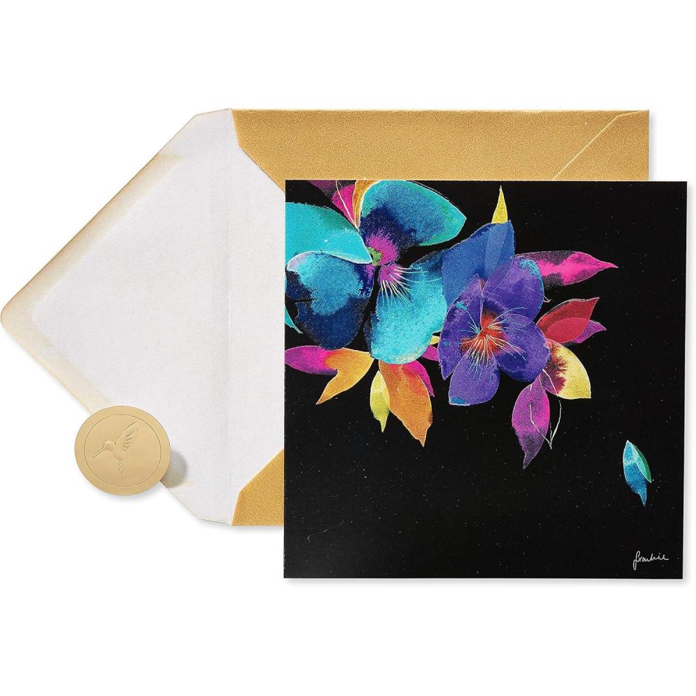 imagePapyrus Blank Card for Her  Designed by Bella Pilar Snake ampamp FlowersColorful Flowers