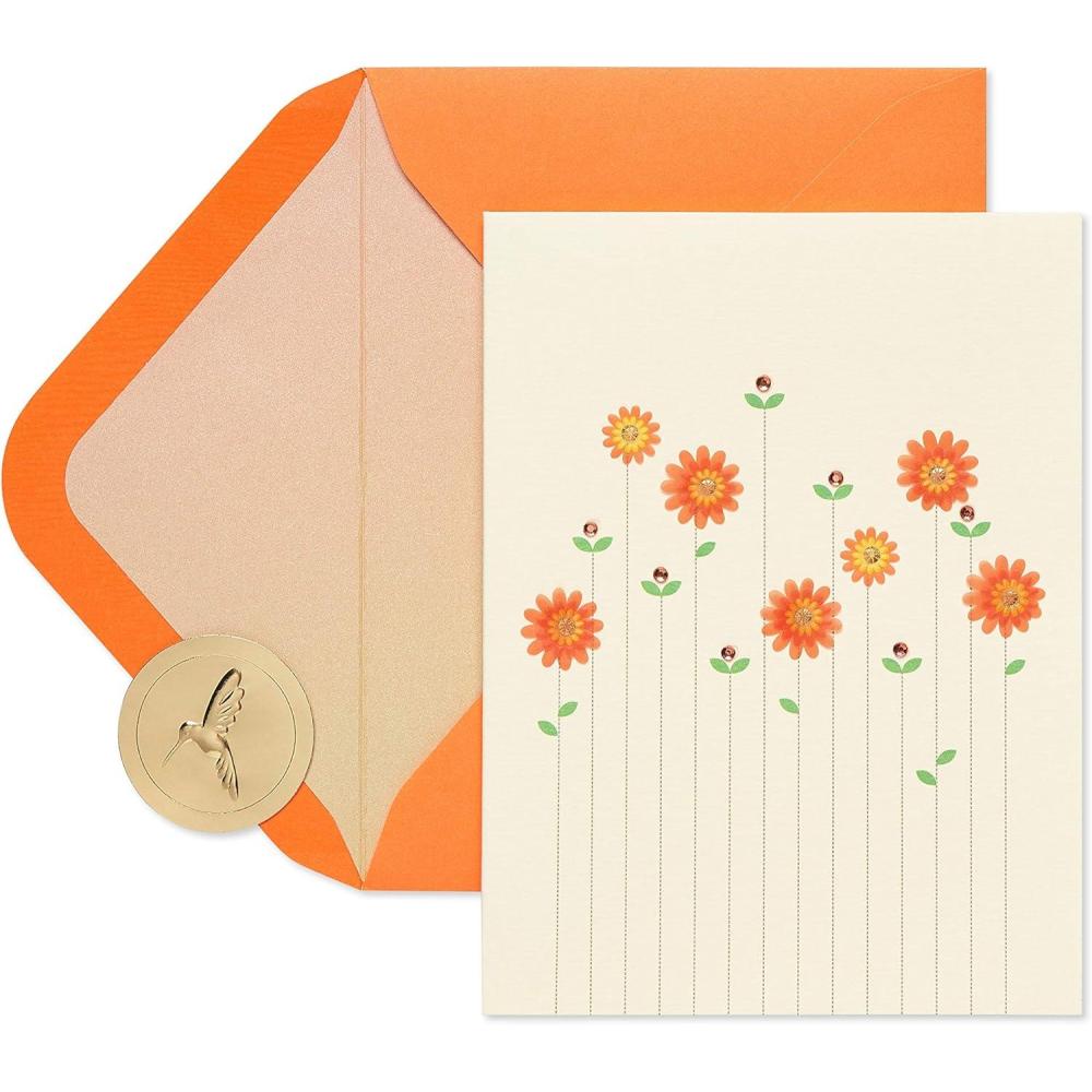 imagePapyrus Blank Pop Up Card PlantOrange Flowers