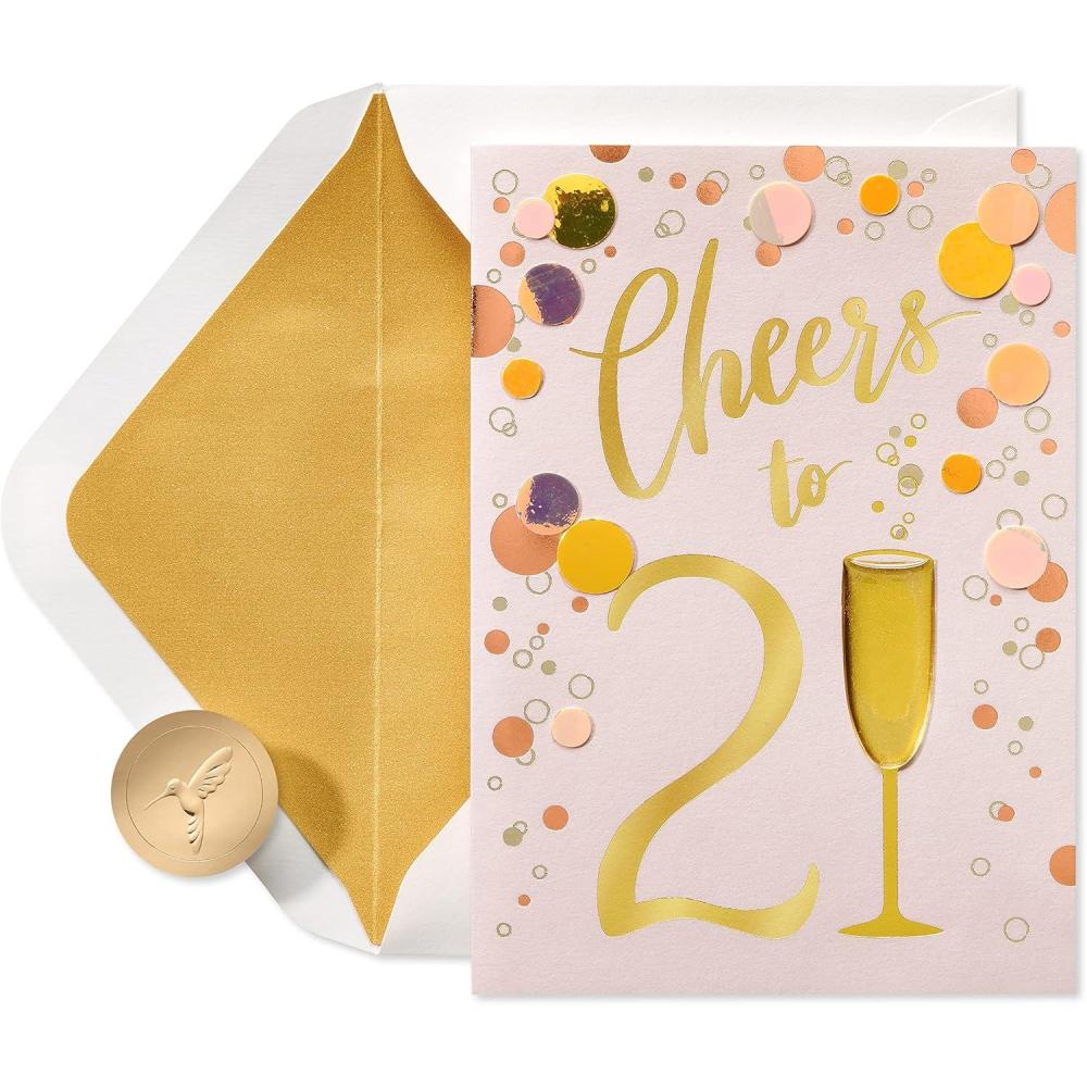 imagePapyrus Judith Leiber Birthday Card for Her Cheers to YouExtra Cheers