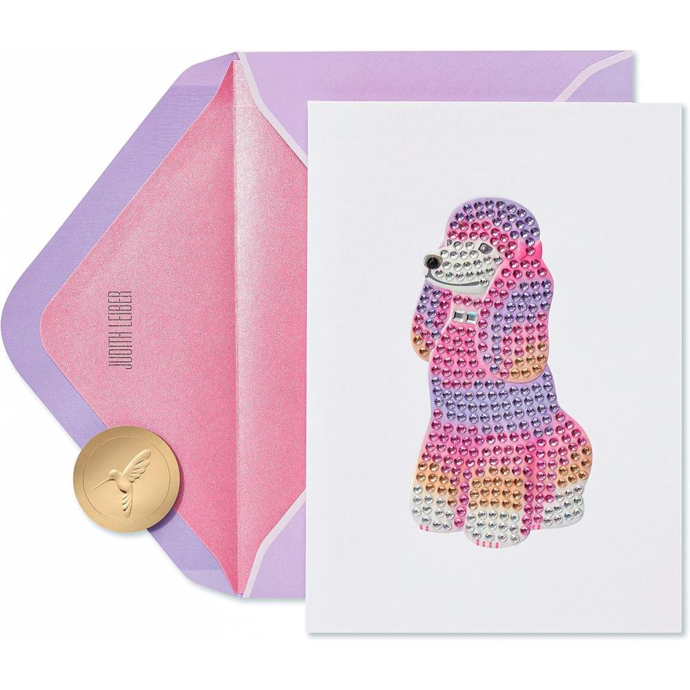 imagePapyrus Judith Leiber Blank Card for Her Gemmed PoodleGemmed Poodle