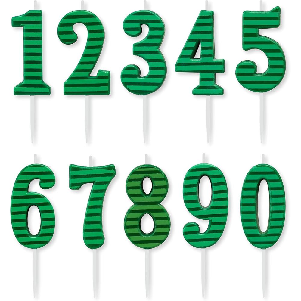 imagePapyrus Number 8 Birthday Candle Green Stripes 1CountGreen Stripes Candles Pack