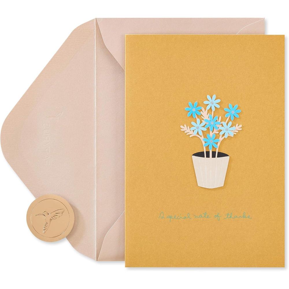 imagePapyrus Thank You Card  Designed by Bella Pilar So SweetPot of Daisies
