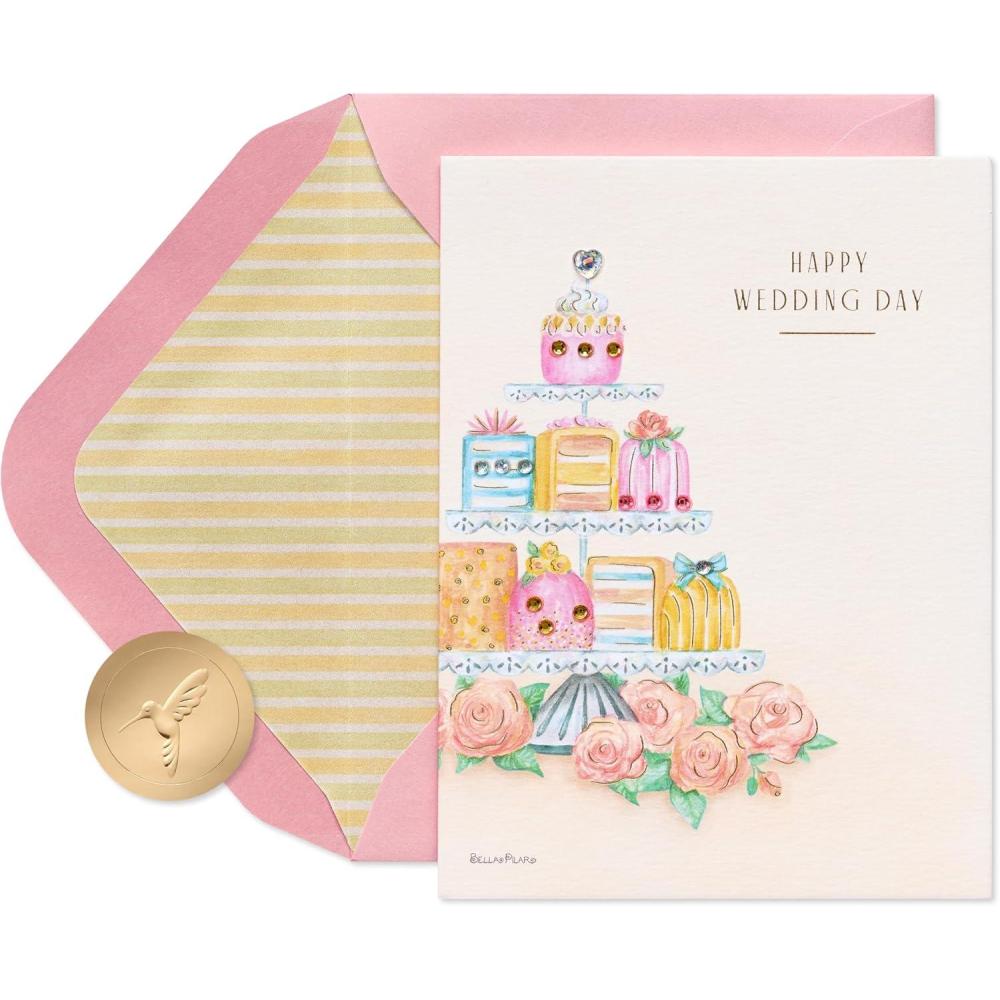 imagePapyrus Wedding Card  Designed By Bella Pilar Overflowing with LoveFSC Treats on Tiered Tray