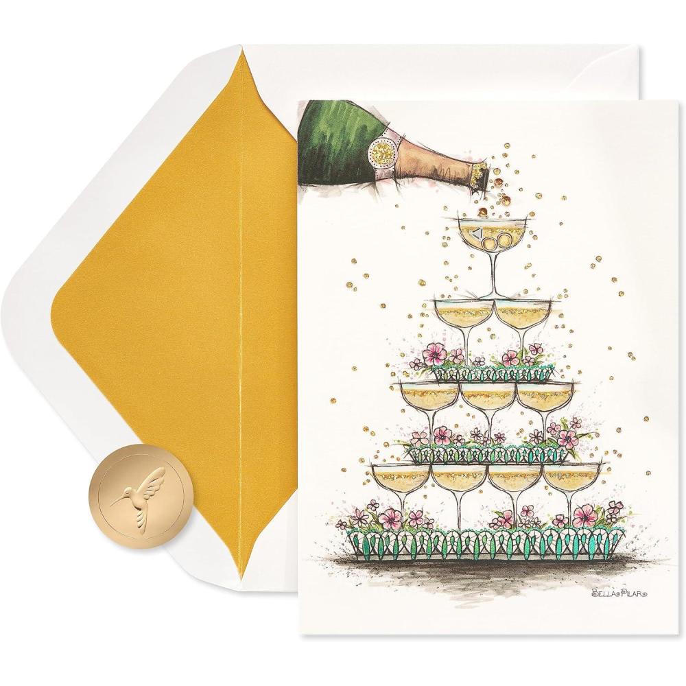 imagePapyrus Wedding Card  Designed By Bella Pilar Overflowing with LoveOverflowing with Love Glitter Free