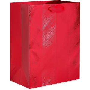 Papyrus 13″ Large Disney Gift Bag (Mickey Mouse Ears) for Birthdays, Weddings, Anniversaries and All Occasions (1 Bag)(Metallic Red Chevron)
