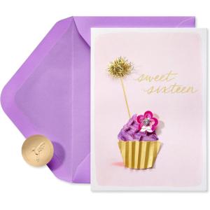 Papyrus 16th Birthday Card for Her – Designed by Bella Pilar (Bright & Wonderful Young Woman)(Amazing  Smart  Beautiful You)
