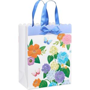 Papyrus 8.5″ Medium Gift Bag – Designed by Bella Pilar (Butterflies and Flowers) for Birthdays, Weddings, Bridal Showers, Baby Showers and All Occasions (1 Bag)(Garden Floral – Large Gift Bag)