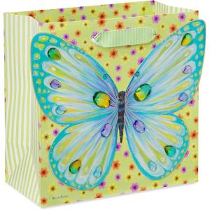 Papyrus 8.5″ Medium Gift Bag – Designed by Bella Pilar (Butterflies and Flowers) for Birthdays, Weddings, Bridal Showers, Baby Showers and All Occasions (1 Bag)(Butterflies and Flowers – Medium Gift Bag)