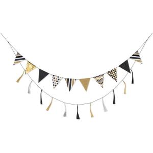 Papyrus Banner, Black & Gold Rush (1-Count)(Black and Gold Rush Banner)