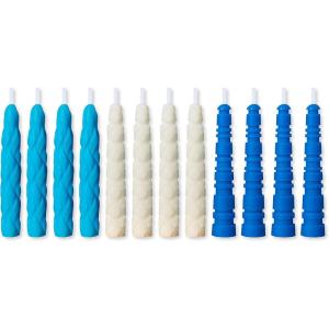 Papyrus Birthday Candles, Aqua (12-Count)(Aqua with Patterns)
