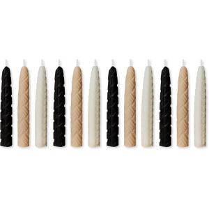 Papyrus Birthday Candles, Aqua (12-Count)(Black & White)