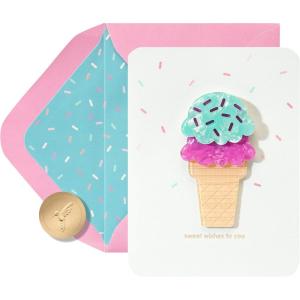 Papyrus Birthday Card – Designed by Bella Pilar (Happy Surprises)(FSC Acrylic Ice Cream Cone)