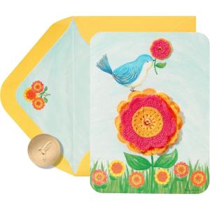 Papyrus Birthday Card (As Sweet As You) – Designed by Bella Pilar(FSC Bird And Crochet Flowers)