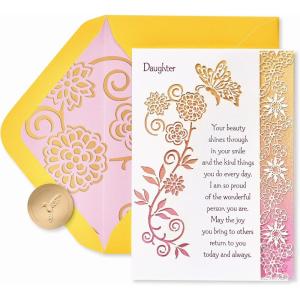 Papyrus Birthday Card for Daughter – Designed by Bella Pilar (Birthday Princess)(yellow and Pink)
