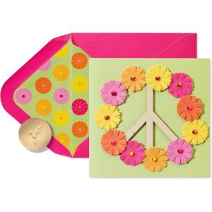 Papyrus Birthday Card for Her – Designed by Bella Pilar (Fabulous Birthday Girl)(FSC Flower Peace Sign)