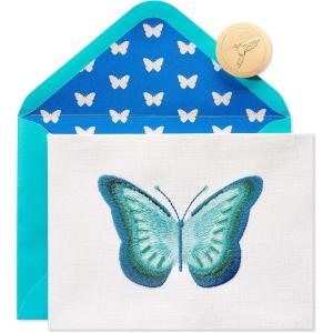Papyrus Birthday Card for Her – Designed by Bella Pilar (Have It All)(Embroidered Butterfly)