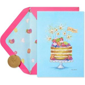 Papyrus Birthday Card for Mom – Designed by Bella Pilar (Spectacular Mom)(Sparkler Cake)