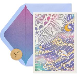 Papyrus Blank Card for Her – Designed by Bella Pilar (Snake & Flowers)(Constellation)