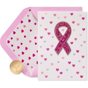 Papyrus Blank Friendship Card for Her – BCRF Partnership (Happiness)(Pink Breast Cancer Awareness Ribbon)