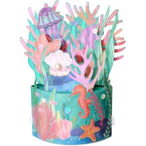 Papyrus Blank Pop-Up Card for Birthdays, Thinking of You and All Occasions (Under the Sea)(FSC Sealife Displayable)