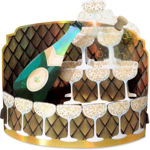 Papyrus Blank Pop-Up Card for Weddings, Engagement, Anniversary and all Occasions (Champagne Toast)(FSC Champagne Displayable)