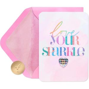 Papyrus Blank Thinking of You Card (Feminine)(FSC Love Your Sparkle)