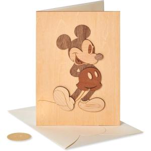 Papyrus Disney Birthday Card (Good Times)(Wood Mickey)