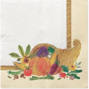 Papyrus Fall Harvest Party Supplies, Dinner Plates (8-Count)(Harvest Lunch Napkin)