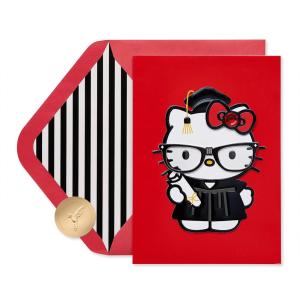 Papyrus Hello Kitty Graduation Card (Happy Happy Graduation)(Happy Happy Graduation)