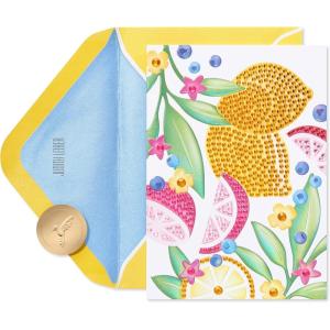 Papyrus Judith Leiber Blank Card for Her (Gemmed French Bear)(Gemmed Citrus)